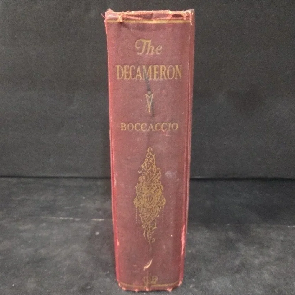 The Decameron Giovanni Boccaccio John Payne Crown Press Vintage Red Hardcover